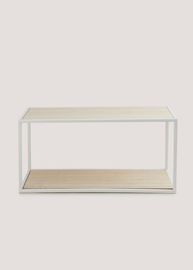 White Metal Single Shelf (52cm x 17cm x 25cm)