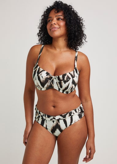 Brown Animal Print Bikini Bottoms