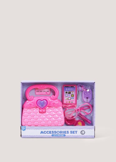 Pink Fashion Accessories Bag Set (18cm x 5.5cm x 18cm )