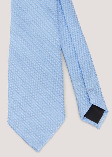 Taylor & Wright Blue Plain Texture Tie