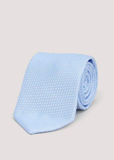 Taylor & Wright Blue Plain Texture Tie