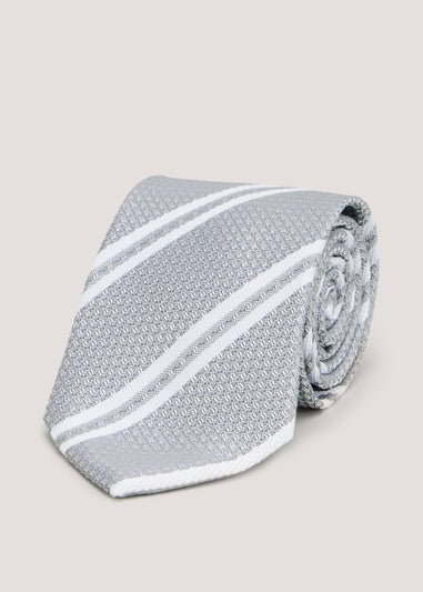 Taylor & Wright Grey Stripe Tie