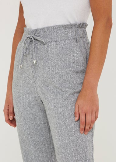 Grey Check Ponte Co-Ord Trousers