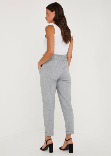 Grey Check Ponte Co-Ord Trousers