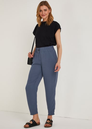 Blue Tapered Trousers