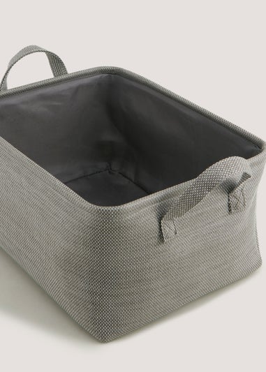 Grey Soft Storage Basket (40cm x 30cm x 20cm)