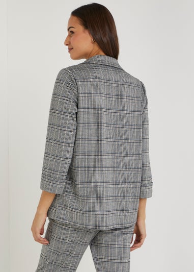 Grey Check Ponte Blazer