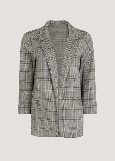 Grey Check Ponte Blazer