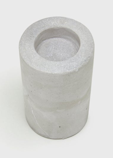 Grey Concreate Base Tealight Holder (12cm x 7cm)