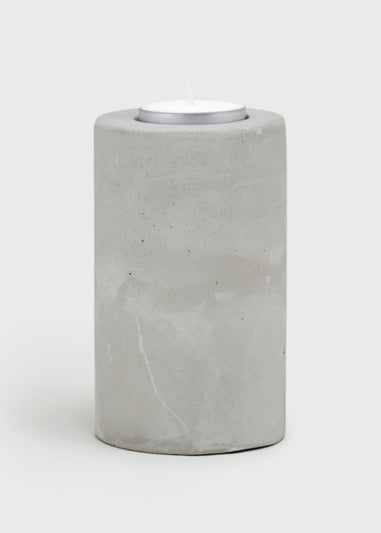 Grey Concreate Base Tealight Holder (12cm x 7cm)