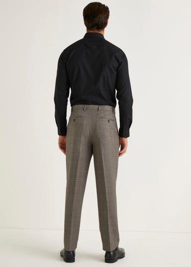 Taylor & Wright Brown Check Flexi Waist Trousers