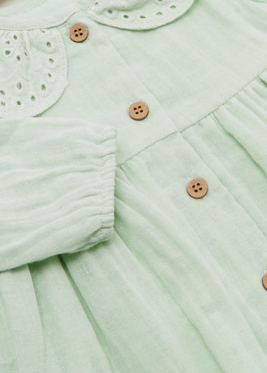Baby Sage Dress & Tights Set (Newborn-23mths)