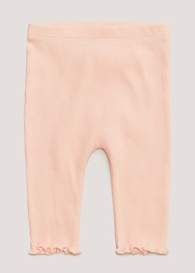 Ribbed Jersey Leggings - Dusty pink - Kids