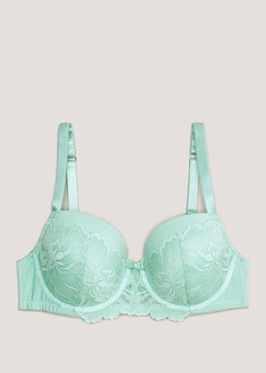 DD+ Green Lace Padded Bra