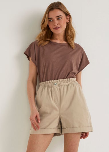 Lucky Brand Linen Paperbag Waist Short - Women's Shorts Denim Jean Short in  Capulet Olive, Size XL
