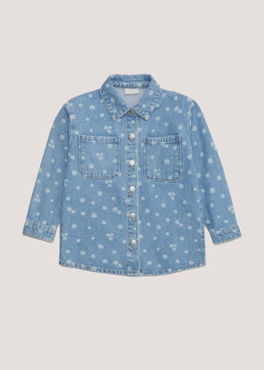 Girls Floral Denim Shacket (4-13yrs)