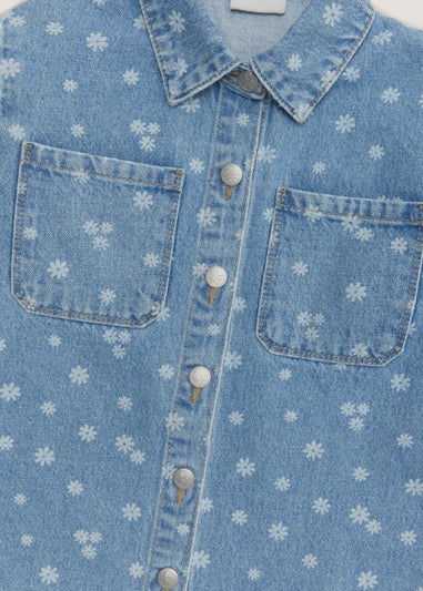 Girls Floral Denim Shacket (4-13yrs)