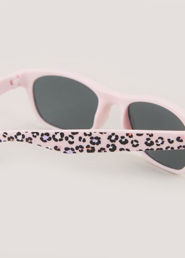 Kids Pink Leopard Sunglasses (3-10yrs)