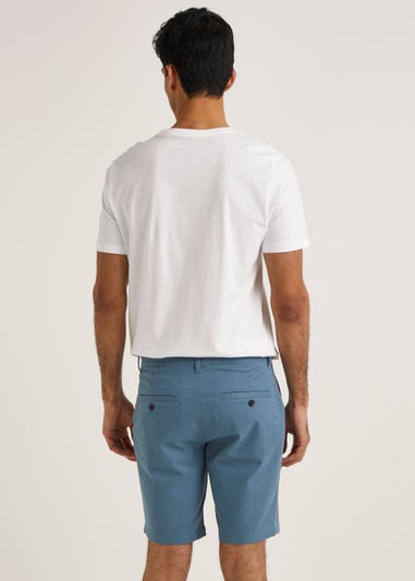 Blue Straight Fit Chino Shorts