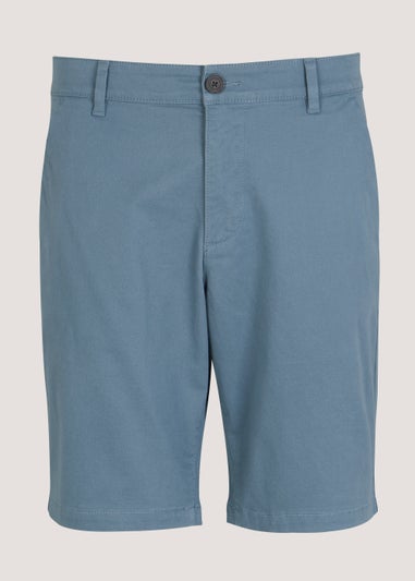 Blue Straight Fit Chino Shorts