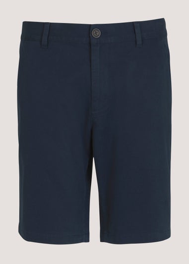 Navy Straight Fit Chino Shorts