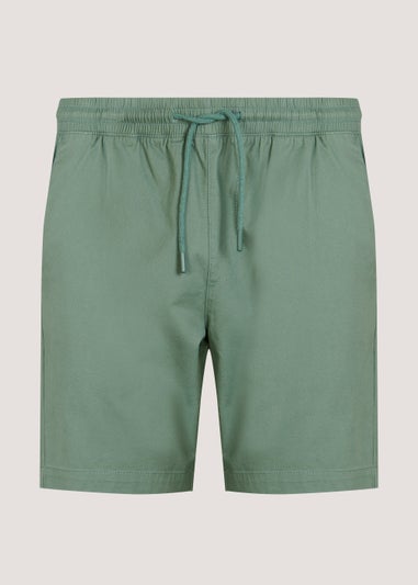Green Drawcord Chino Shorts
