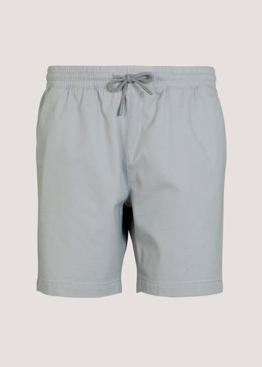 Light Grey Drawcord Chino Shorts