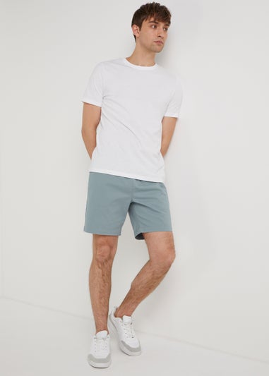 Teal Drawcord Chino Shorts