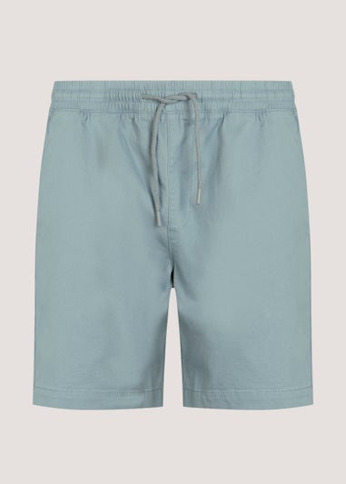 Teal Drawcord Chino Shorts