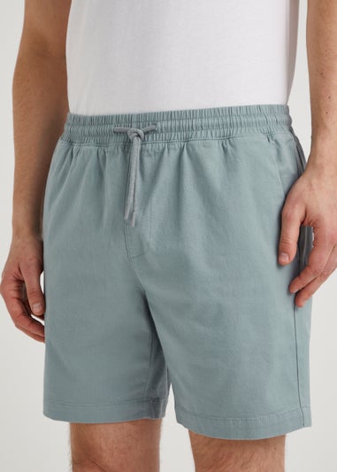Teal Drawcord Chino Shorts