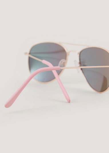 Kids Rose Gold Aviator Sunglasses (3-10yrs)