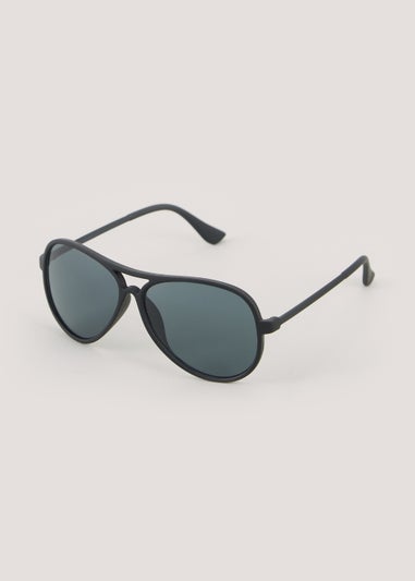 Kids Black Aviator Sunglasses (3-10yrs)