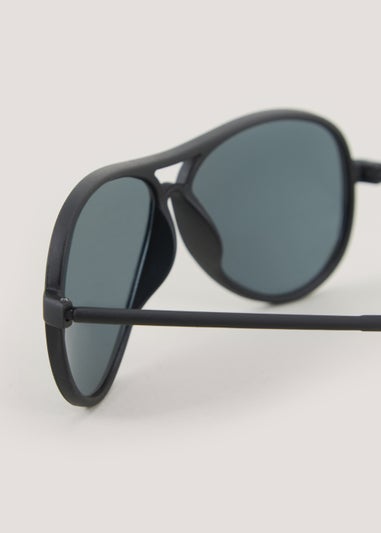 Kids Black Aviator Sunglasses (3-10yrs)