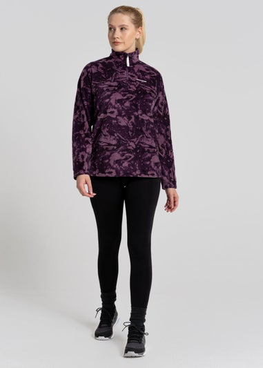 Craghoppers Damson Print Lani Half Zip Fleece