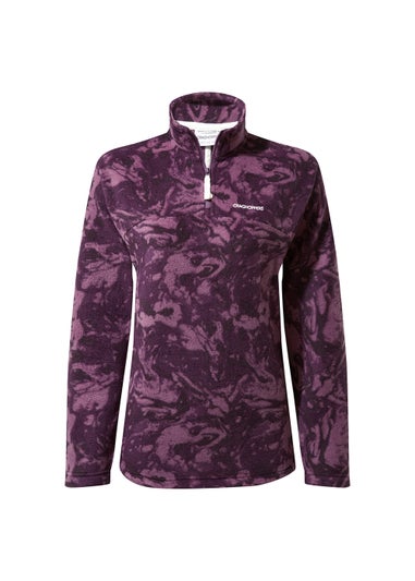 Craghoppers Damson Print Lani Half Zip Fleece