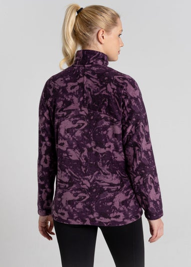 Craghoppers Damson Print Lani Half Zip Fleece