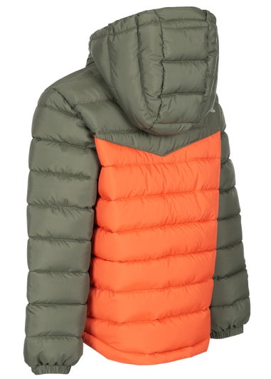 Boys Trespass Green & Orange Oskar Jacket (2-12yrs)