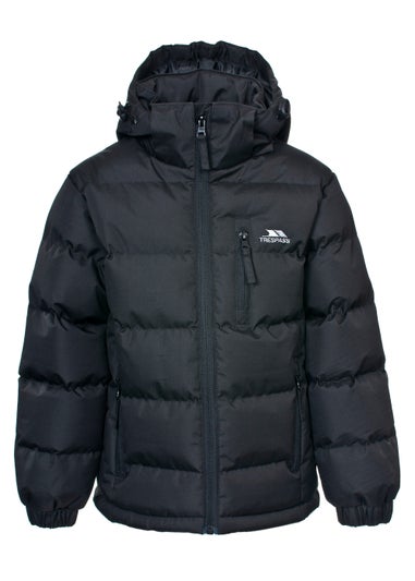 Boys Trespass Black Tuff Waterproof Jacket 2 12yrs Matalan