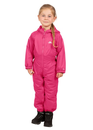 Kids Trespass Pink Dripdrop Puddle Suit (2-8yrs)