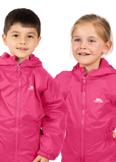 Kids Trespass Pink Dripdrop Puddle Suit (2-8yrs)