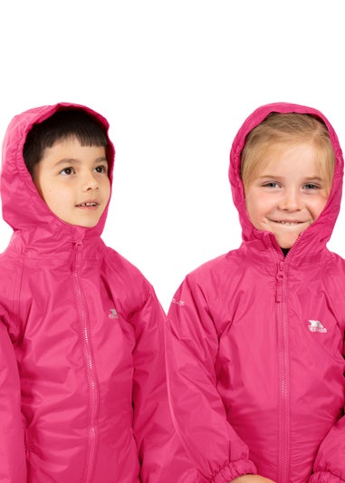 Kids Trespass Pink Dripdrop Puddle Suit (2-8yrs)