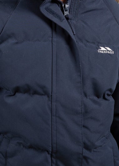 Girls Trespass Navy Unique Waterproof Jacket (2-12yrs)