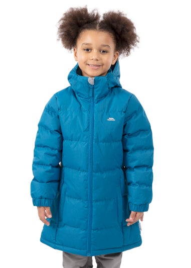 Girls Trespass Teal Tiffy Waterproof Jacket (2-12yrs)