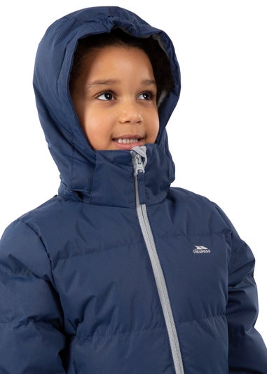 Girls Trespass Navy Tiffy Waterproof Jacket (2-12yrs)