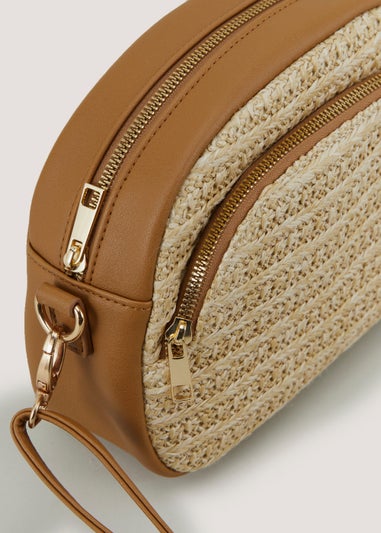 Natural Straw Crossbody Bag