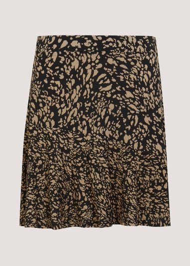 Et Vous Black Print Mini Skirt