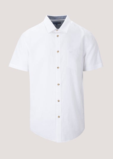 Lincoln White Linen Blend Shirt