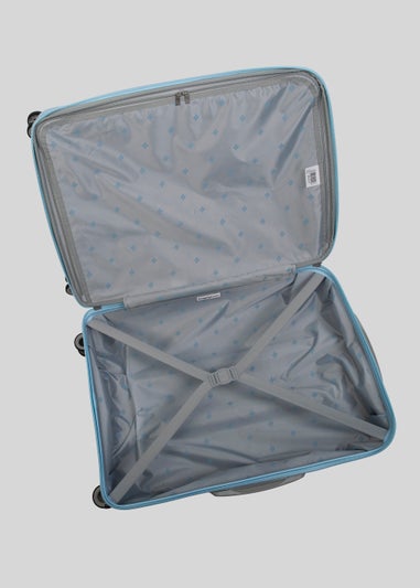 IT Luggage Blue Quilted Suitcase