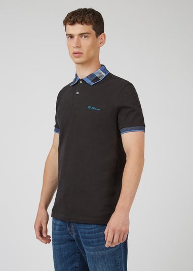 Ben Sherman Black Collar Interest Polo Shirt