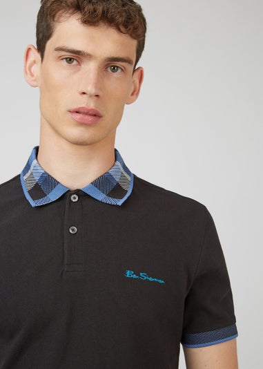 Ben Sherman Black Collar Interest Polo Shirt